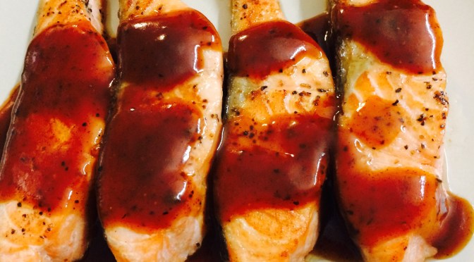 Pan Fried Salmon With Black Pepper Sauce