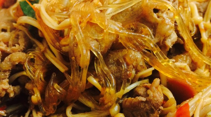 Braised Beef Slices With Golden Needle Mushroom &  Vermicelli