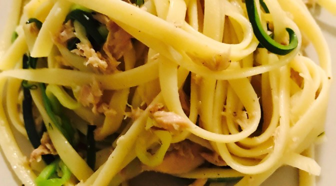 Tuna Zucchini Spaghetti 