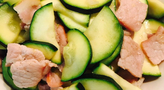 Zucchini & Bacon Stir-fry