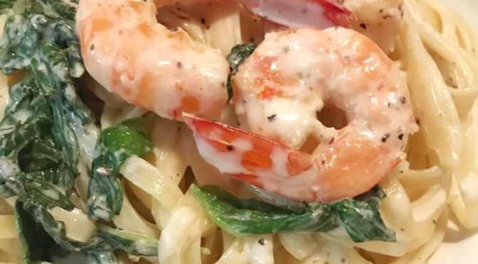 Shrimp Spinach Pasta