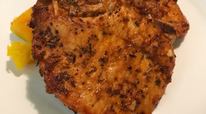 Pork Chop with Boiled Pumpkin