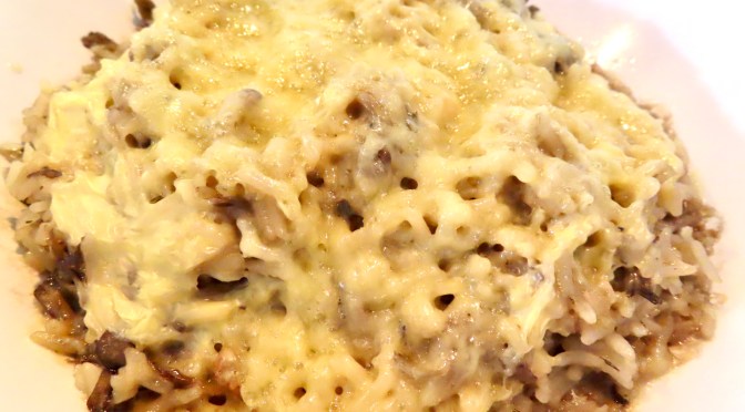Cheesy Mushroom Sauced Rice